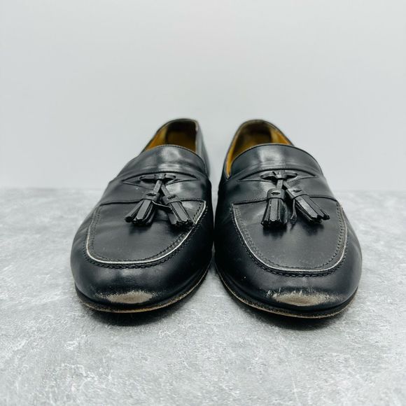 Vintage Bally Tassel Leather Loafers Dress Shoes Size 7 eee - Picture 3 of 13